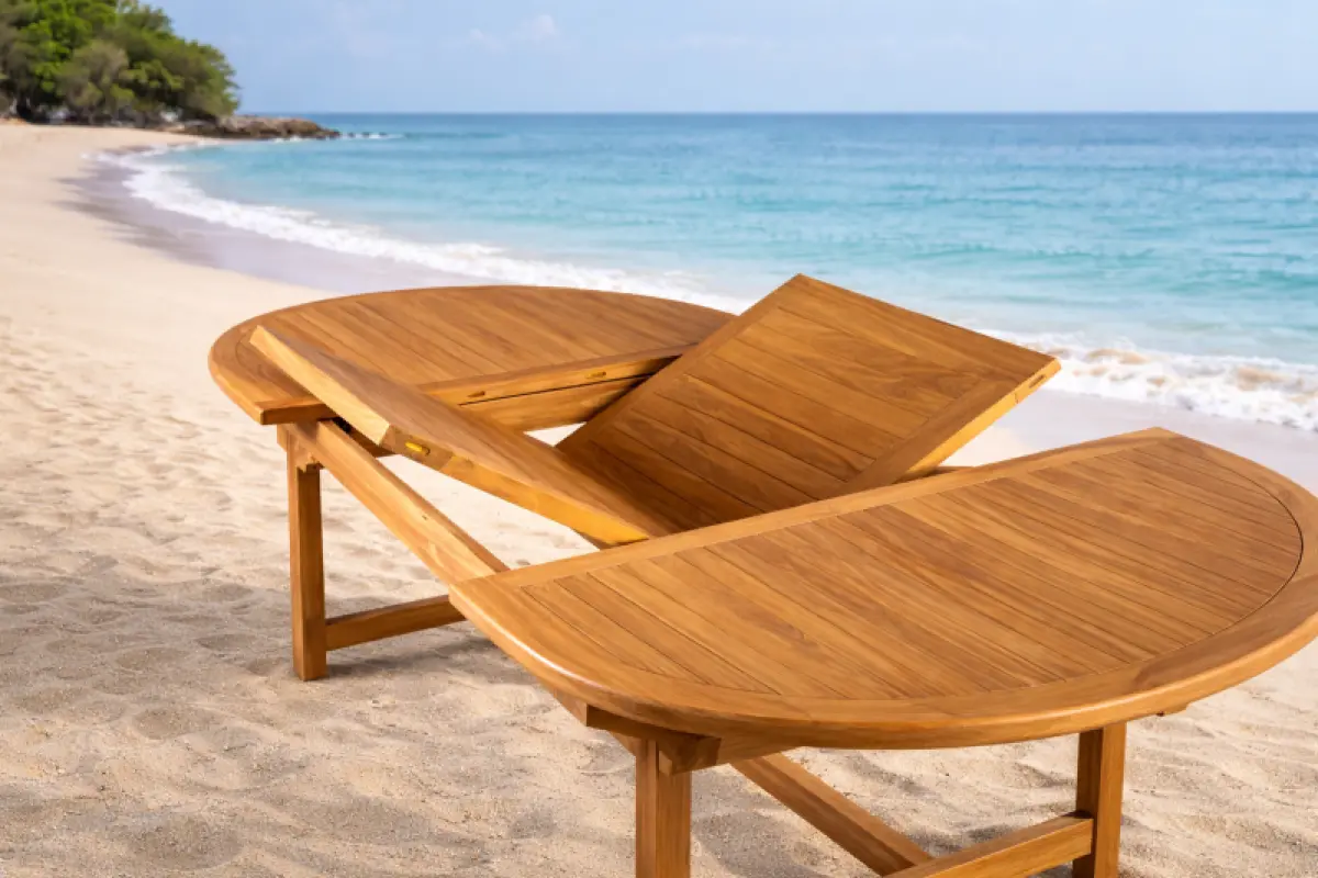 Ausziehbarer Gartentisch Rovello Oval