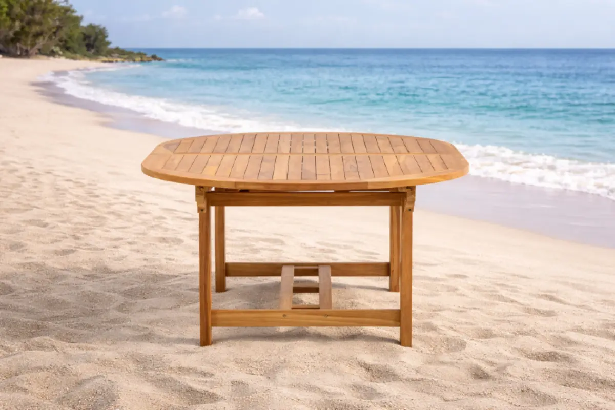 Ausziehbarer Gartentisch Rovello Oval