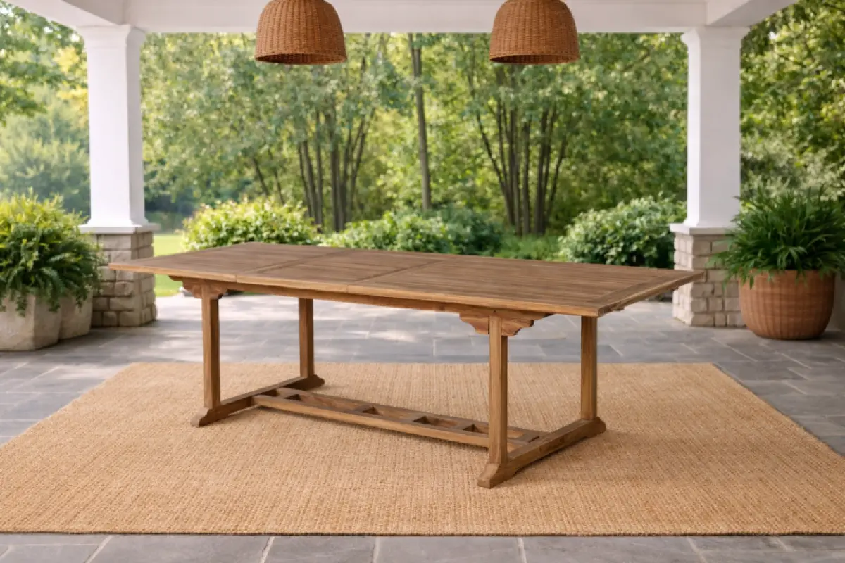 Ausziehbarer Gartentisch Rovello Rechtckig