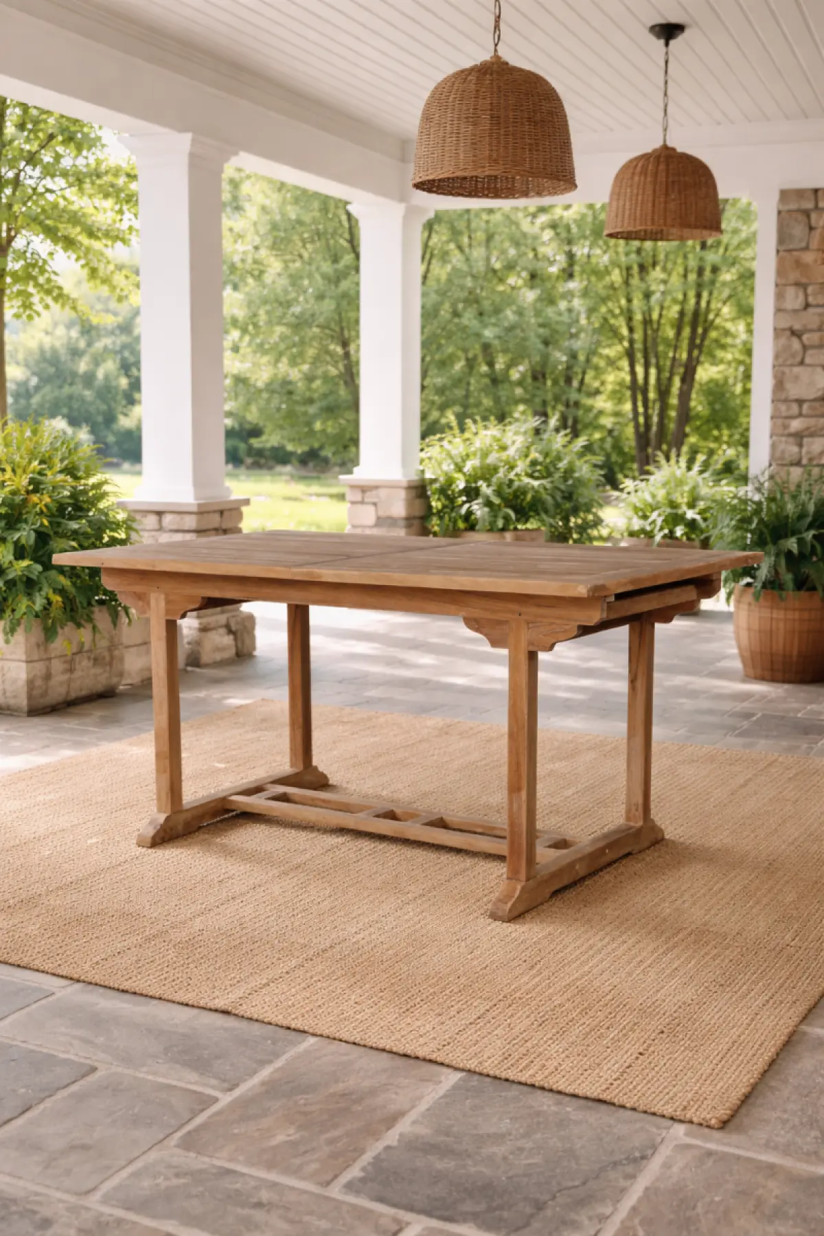 Ausziehbarer Gartentisch Rovello Rechtckig