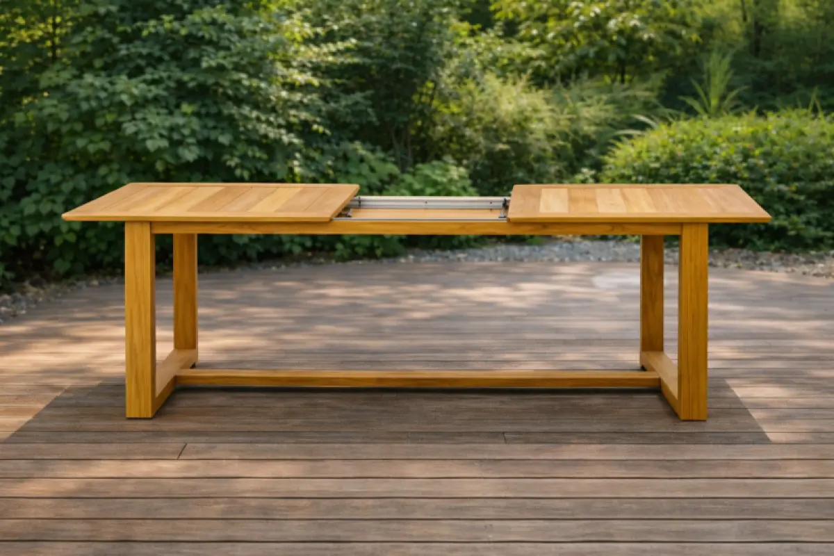 Ausziehbarer Teakholz Tisch Lena