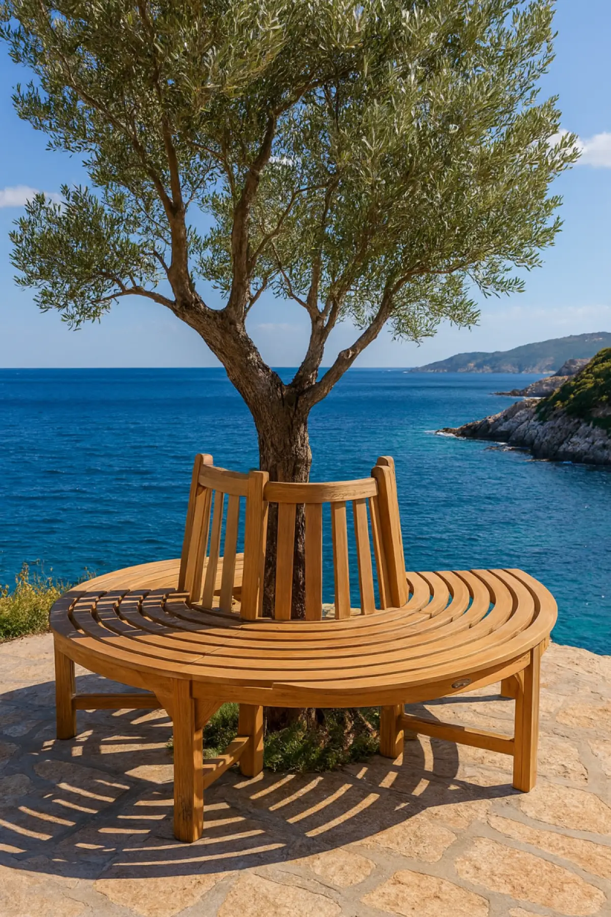 Baum Bank aus Teakholz Klasso