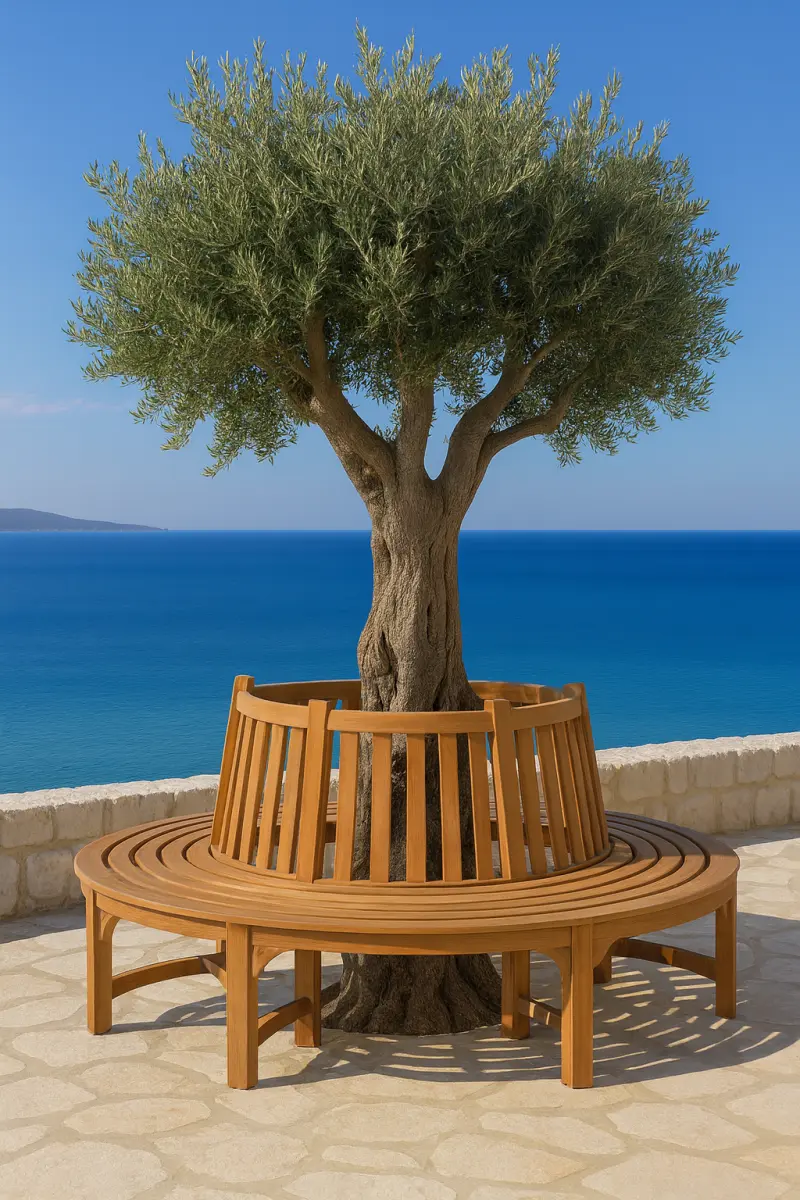 Baum Bank aus Teakholz Klasso