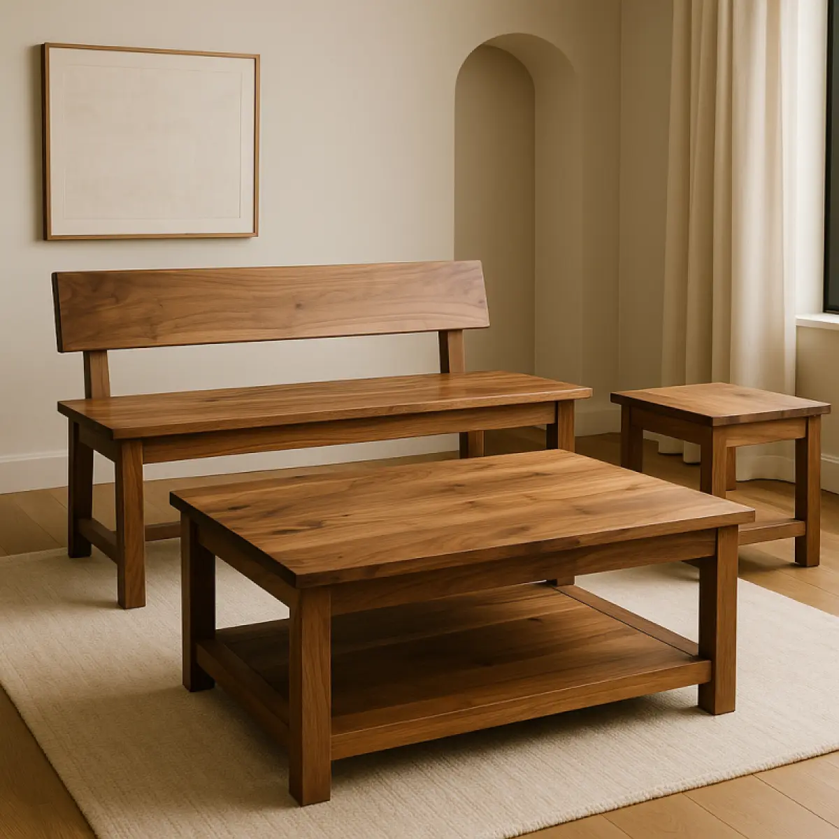 Couchtisch aus Walnuss Memo