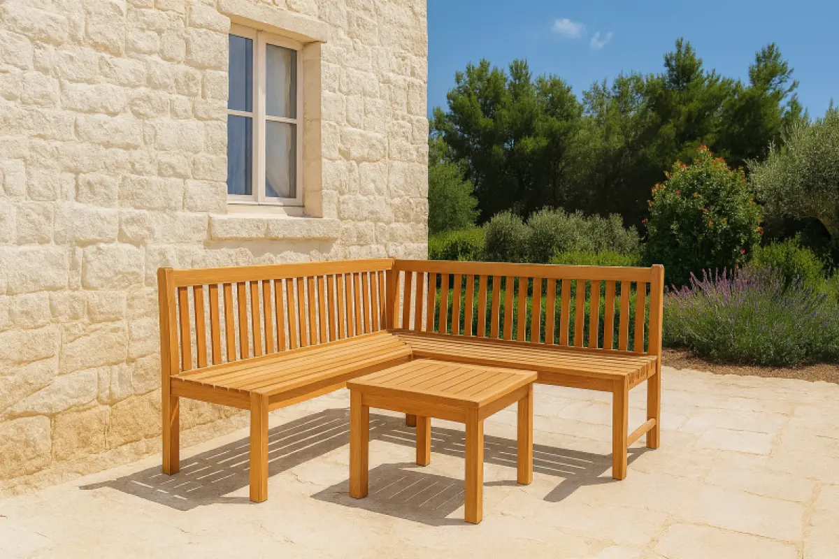Eckbank aus Teakholz Klasso