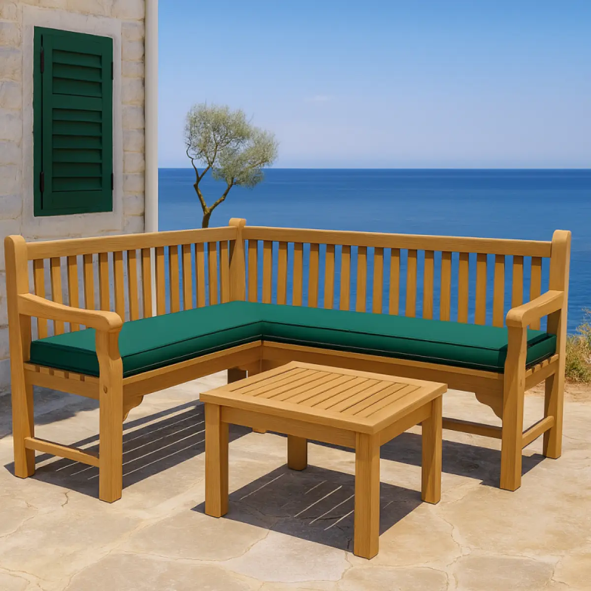 Eckbank aus Teakholz Klasso