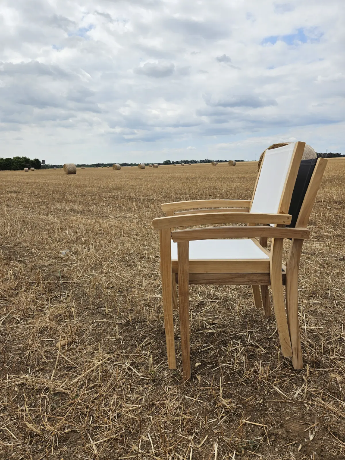 Garten Stapelstuhl aus Teakholz Hugo Schwarz
