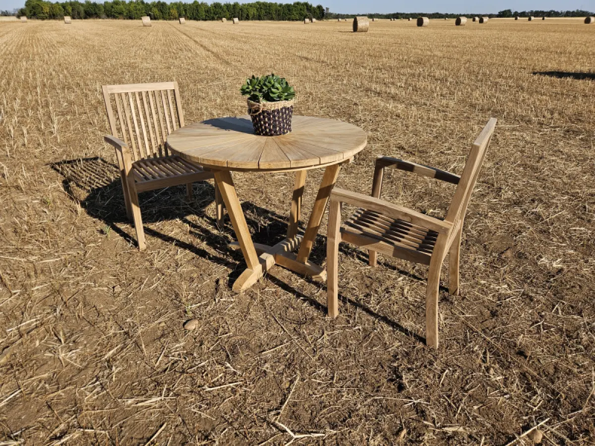 Teakholz Stapelstuhl Lori 