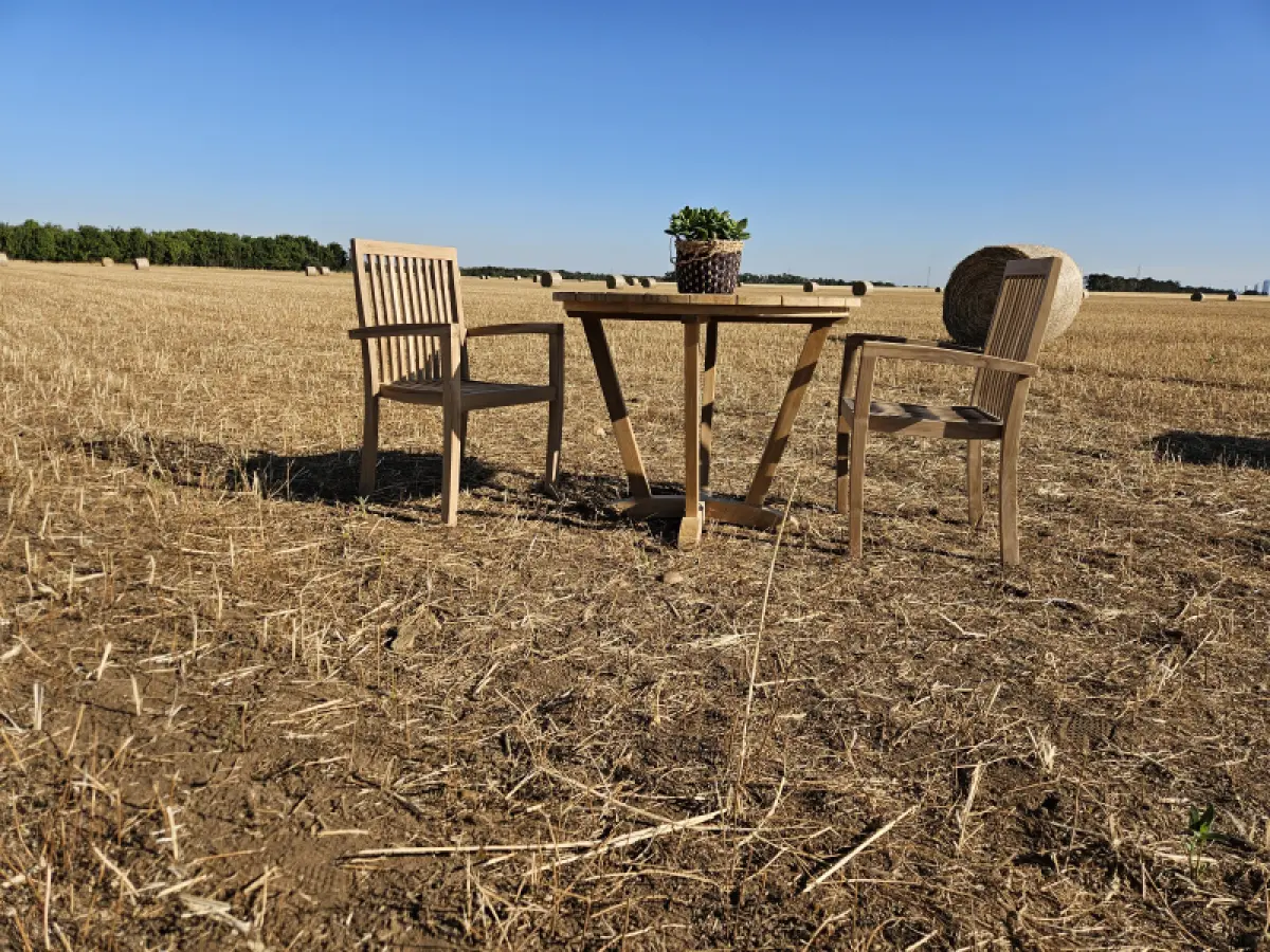 Teakholz Stapelstuhl Lori 