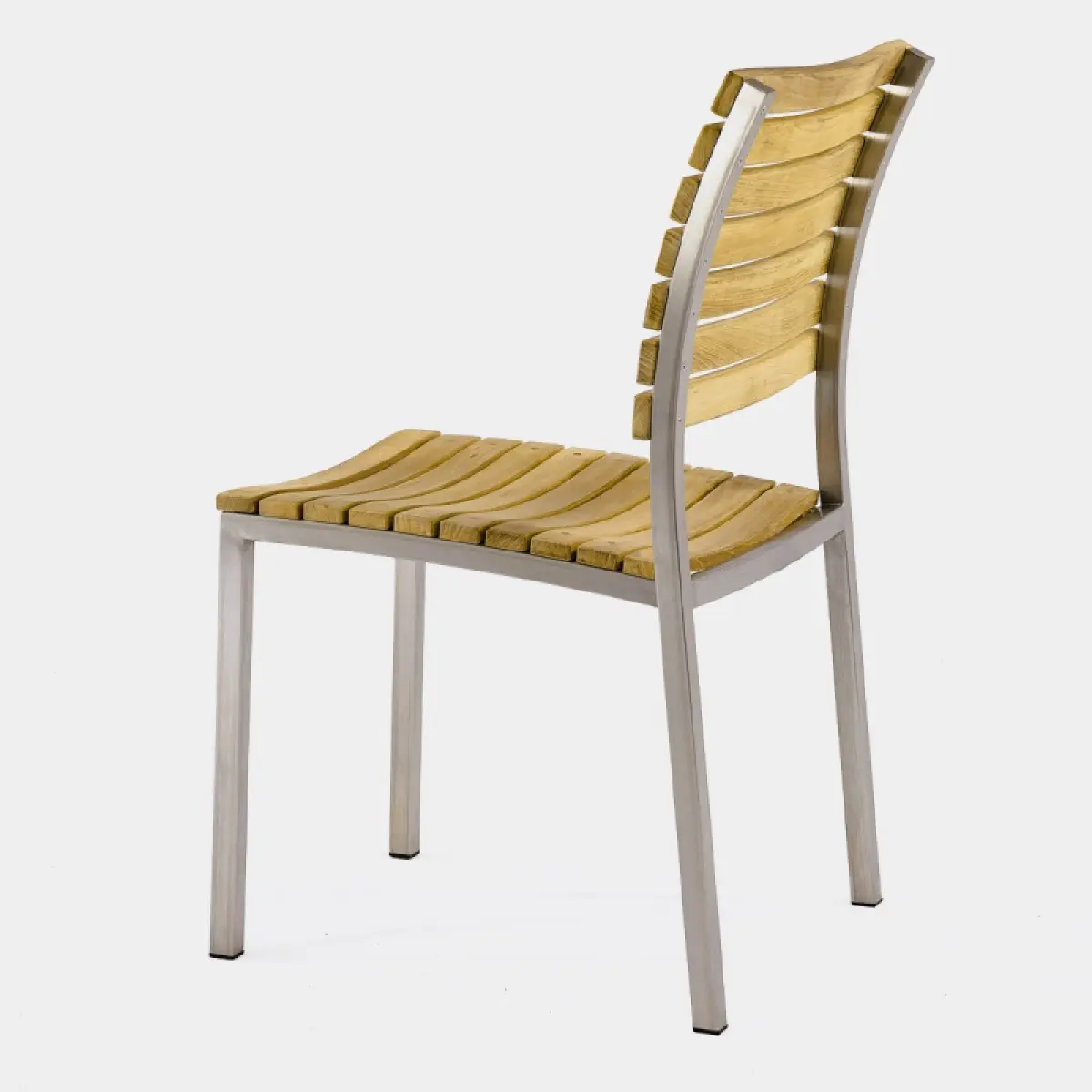 Garten-Stapelstuhl aus Teakholz Memory ohne Armlehne 