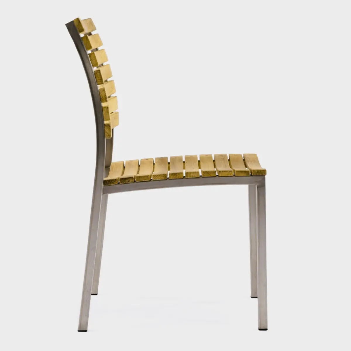 Garten-Stapelstuhl aus Teakholz Memory ohne Armlehne 