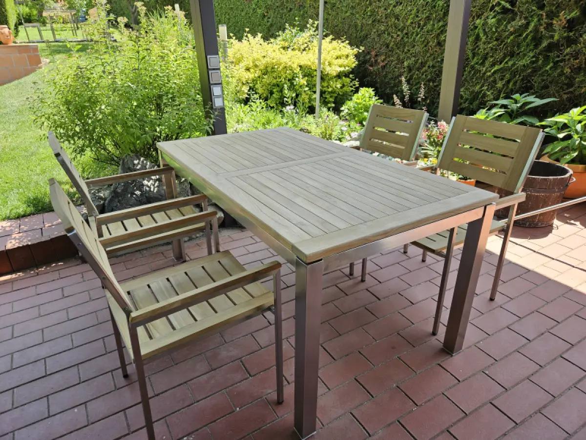 Garten-Stapelstuhl aus Teakholz Tokio