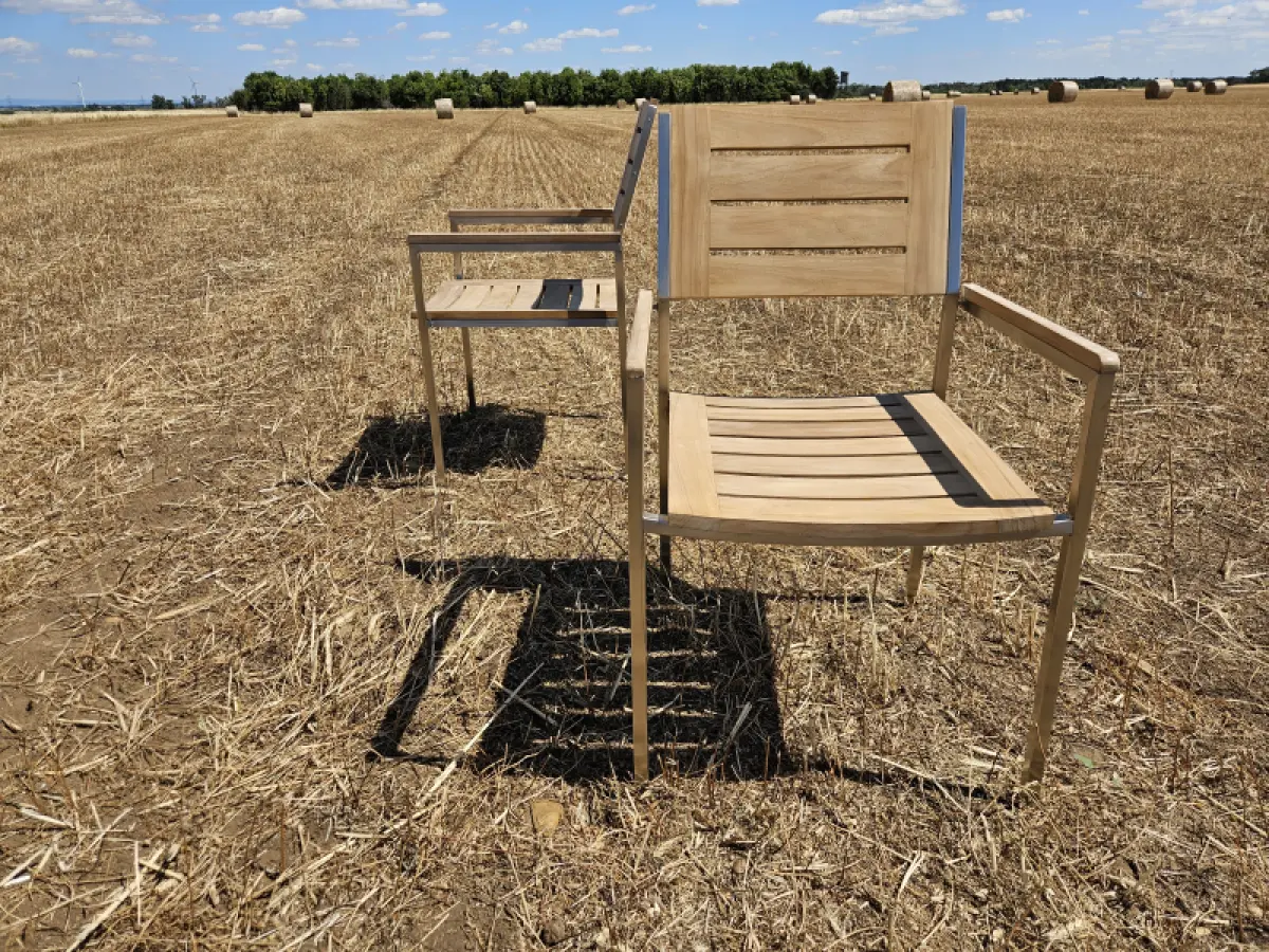 Garten-Stapelstuhl aus Teakholz Tokio