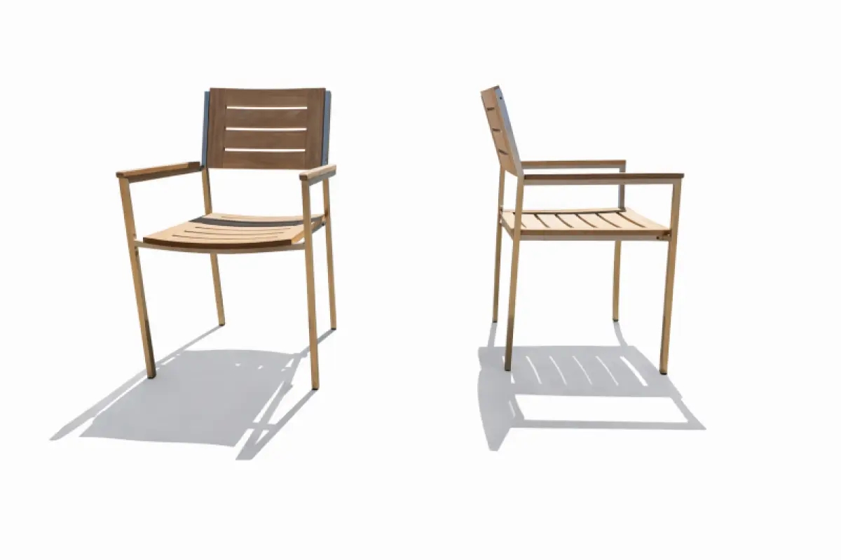 Garten-Stapelstuhl aus Teakholz Tokio