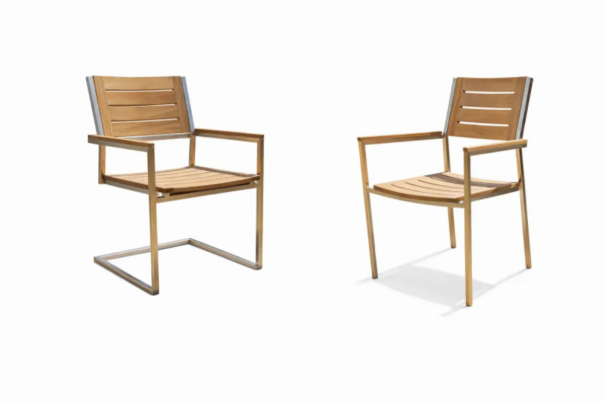 Garten-Stapelstuhl aus Teakholz Tokio