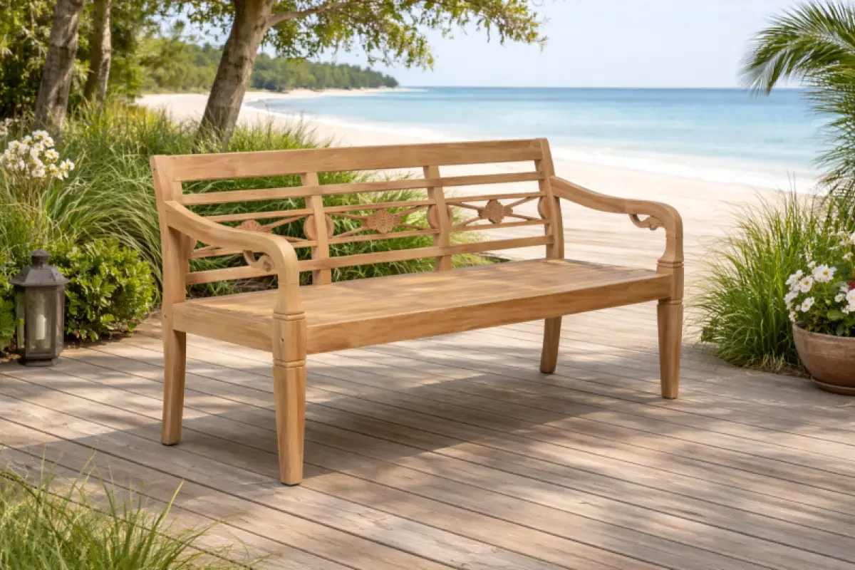 Gartenbank aus Teakholz Asya