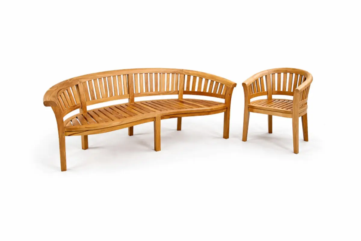 Gartenbank aus Teakholz Brundi