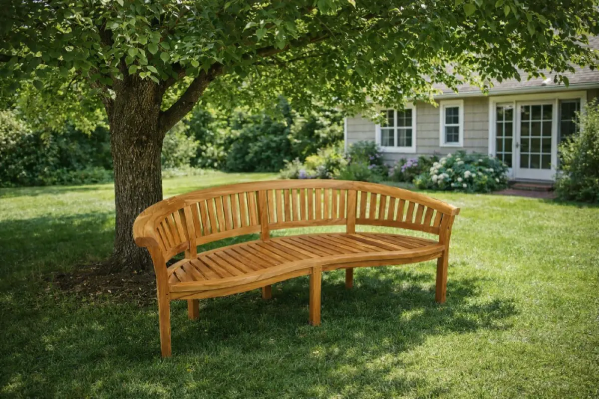 Gartenbank aus Teakholz Brundi