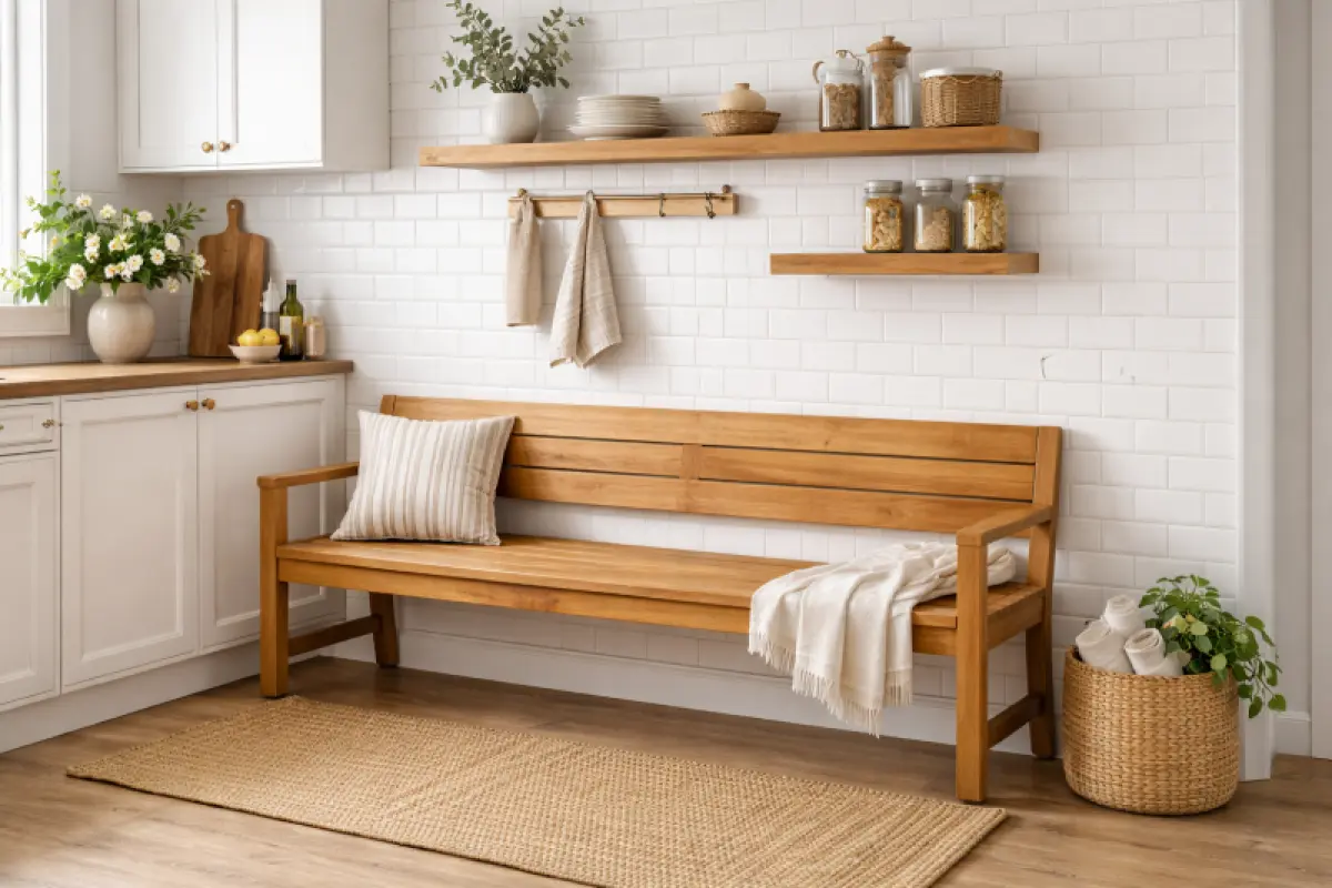 Gartenbank aus Teakholz Cenova