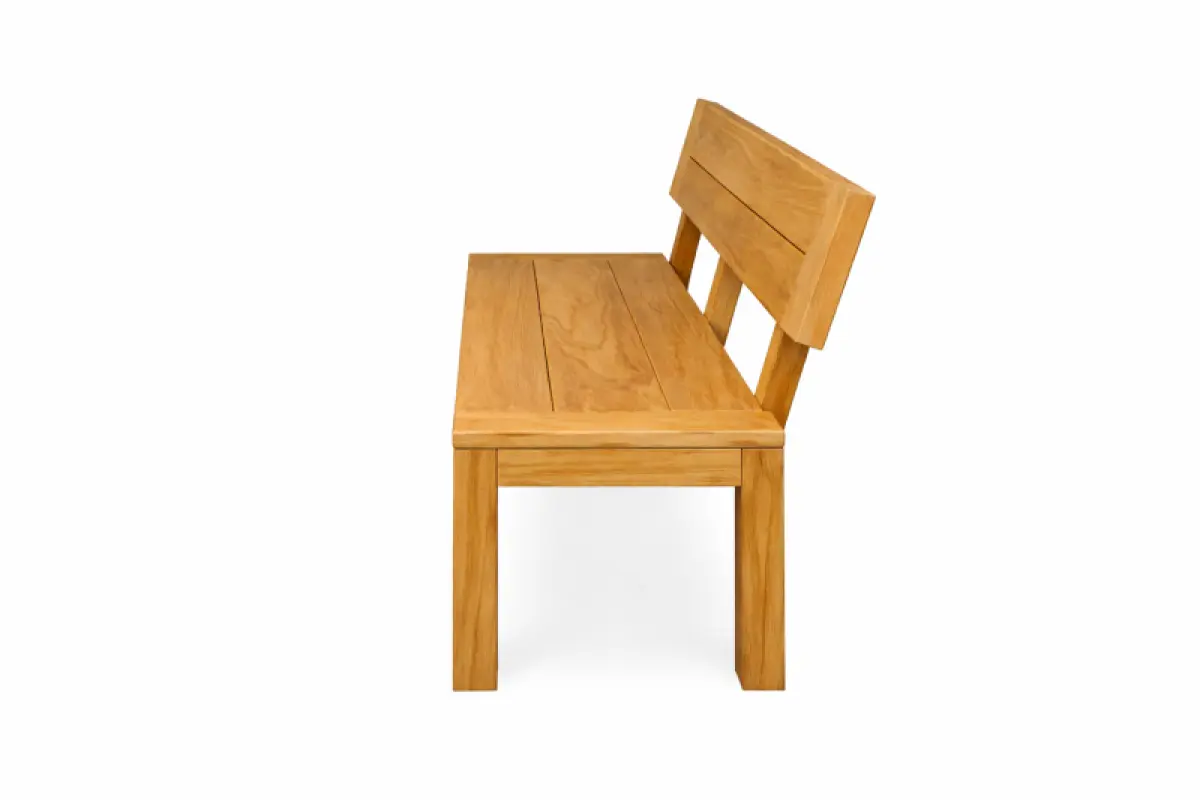 Gartenbank aus Teakholz Mamba mit Rückenlehne