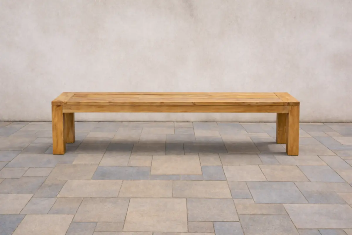 Gartenbank aus Teakholz Mamba ohne Rückenlehne