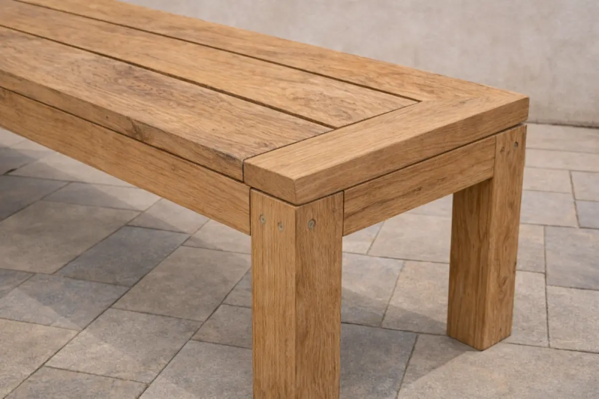 Gartenbank aus Teakholz Mamba ohne Rückenlehne