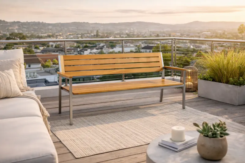 Gartenbank aus Teakholz Tokio