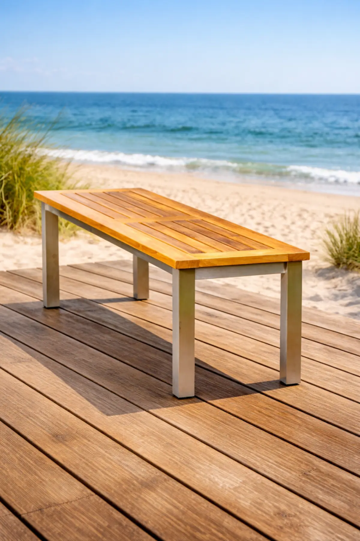 Gartenbank aus Teakholz Tokio ohne Rückenlehne 