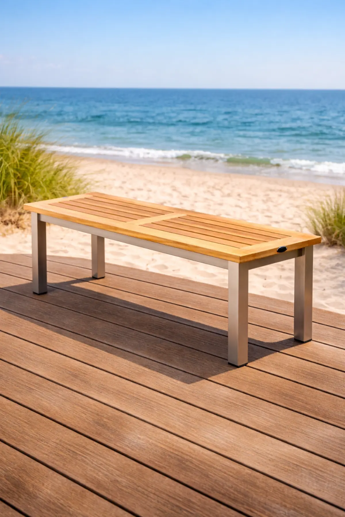 Gartenbank aus Teakholz Tokio ohne Rückenlehne 