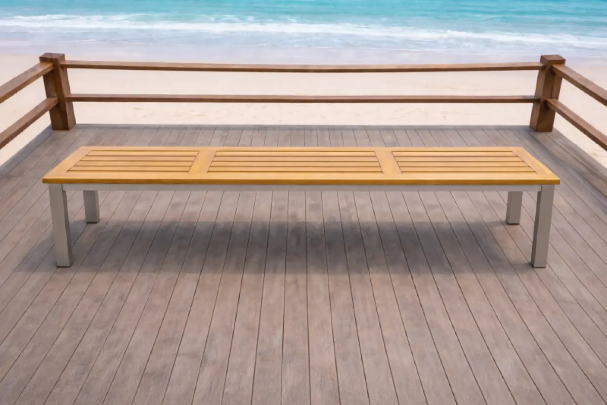 Gartenbank aus Teakholz Tokio ohne Rückenlehne 