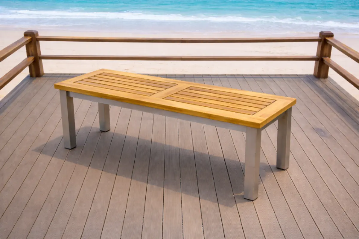 Gartenbank aus Teakholz Tokio ohne Rückenlehne 