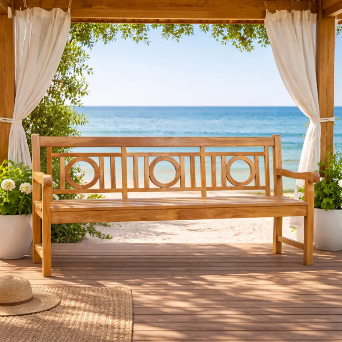 Gartenbank aus Teakholz Zero