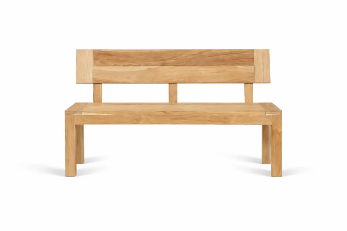 Gartenbank Mamba aus Teakholz mit Rückenlehne