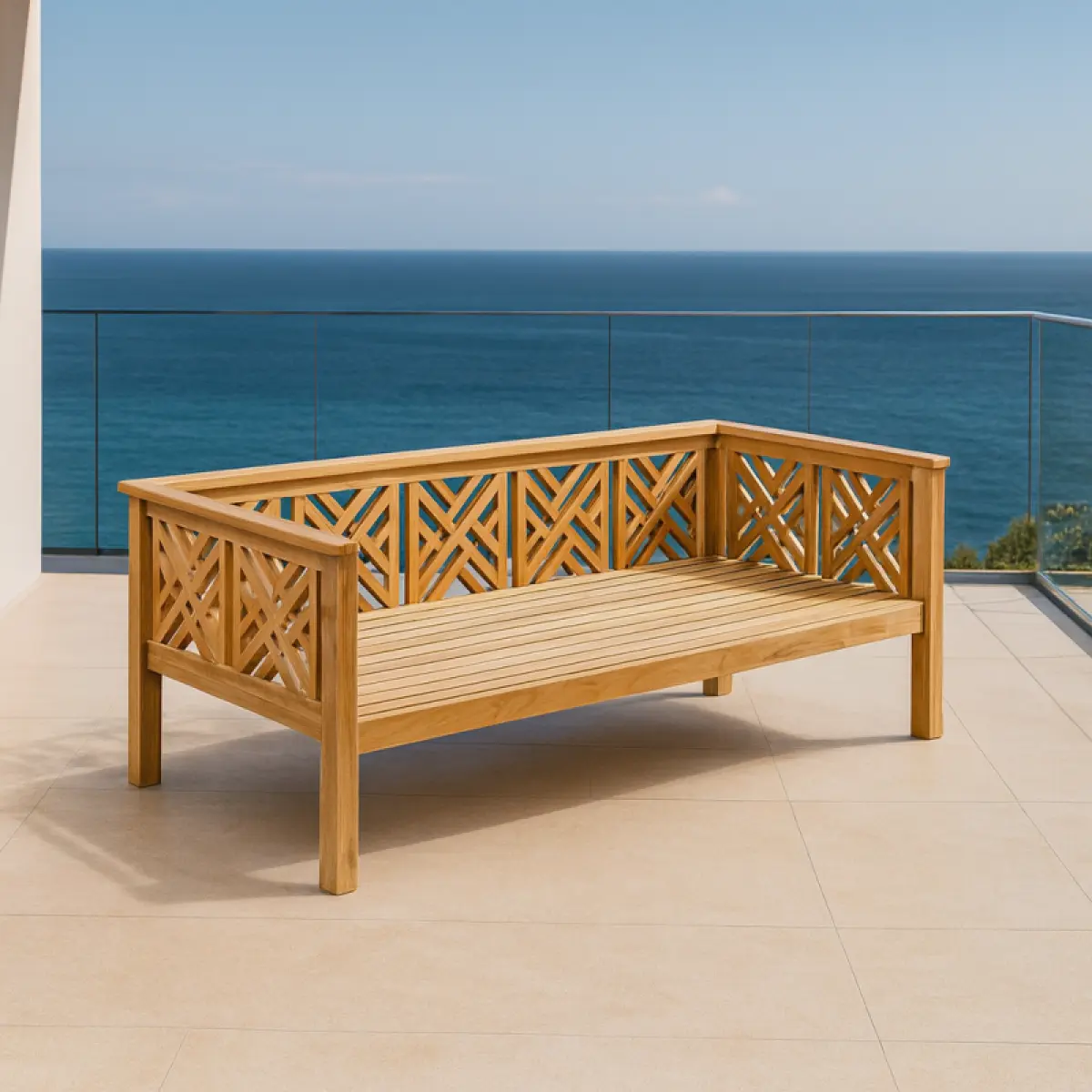 Gartensofa aus Teakholz- Daybed Turcano