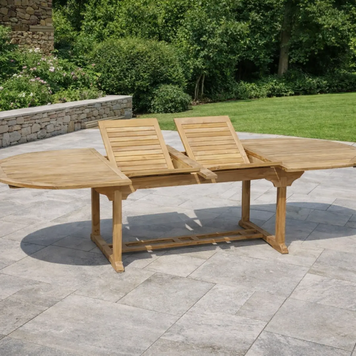 Gartentisch Rovello Oval Doppel Ausziehbar