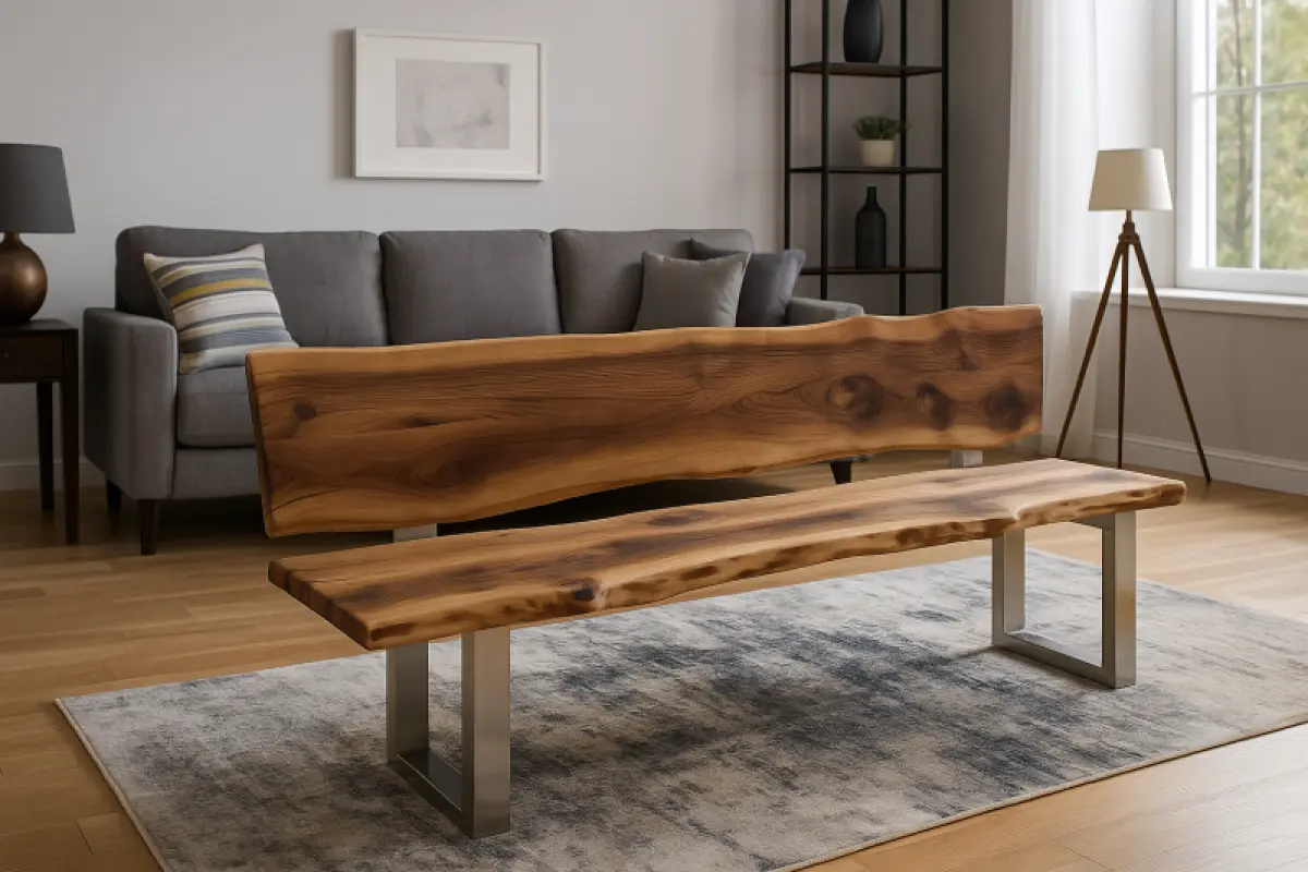 Indoor Bank Kaman Natur Kantig