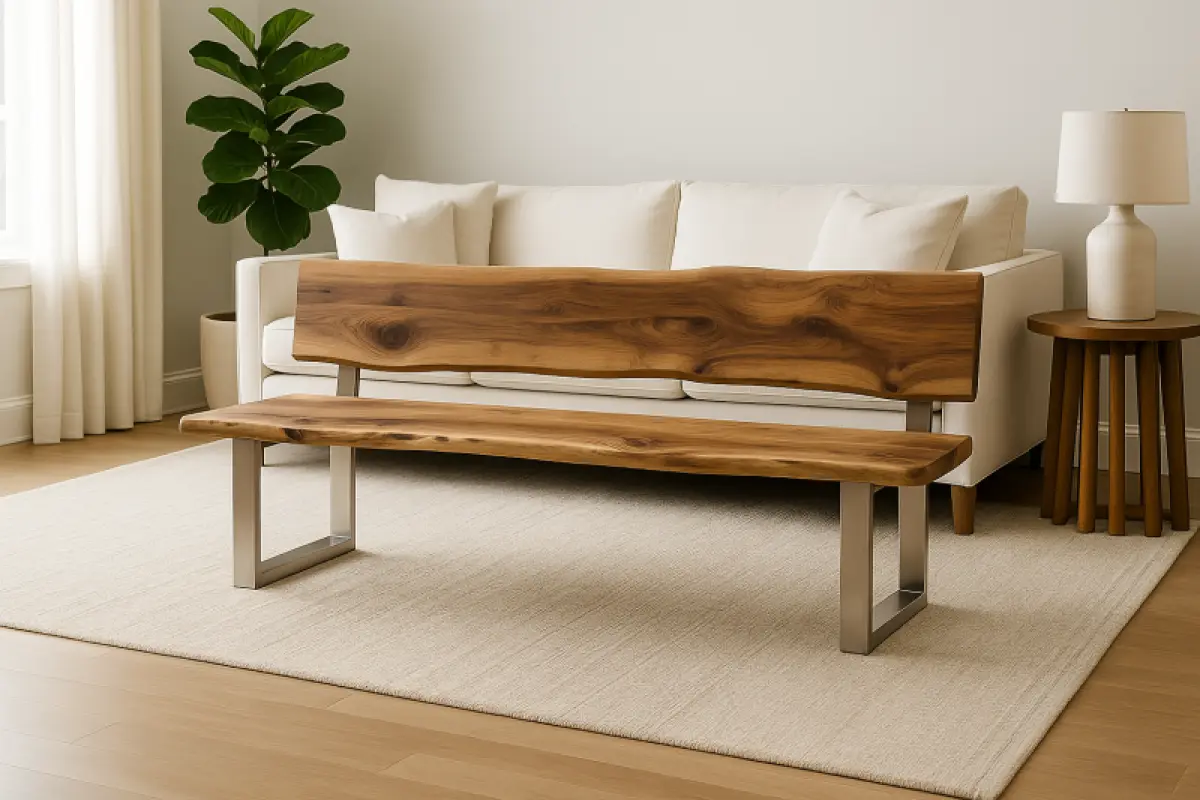 Indoor Bank Kaman Natur Kantig