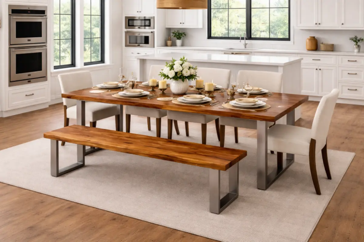 Bank Kaman gerade Kantig ohne Rücken