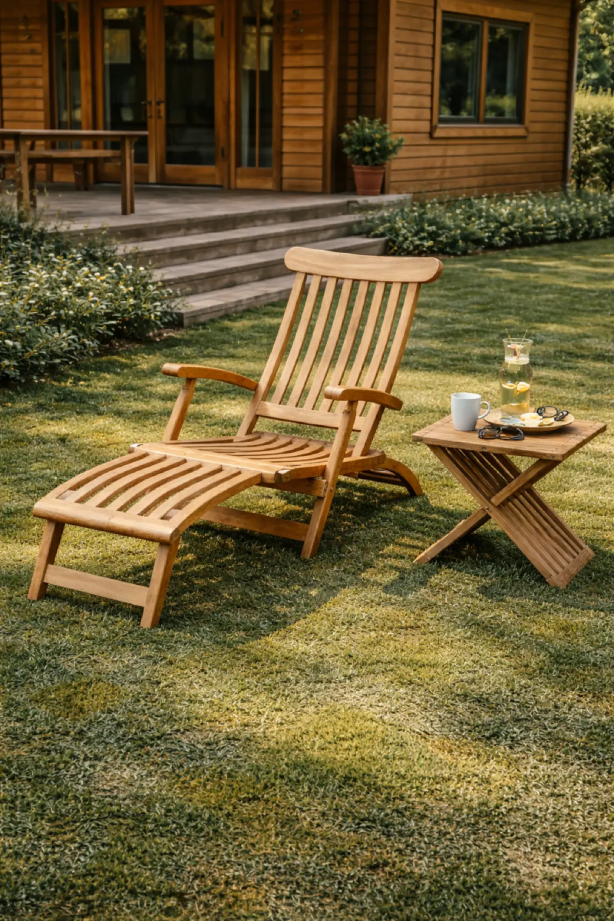 Klappbarer Beistelltisch - Hocker X