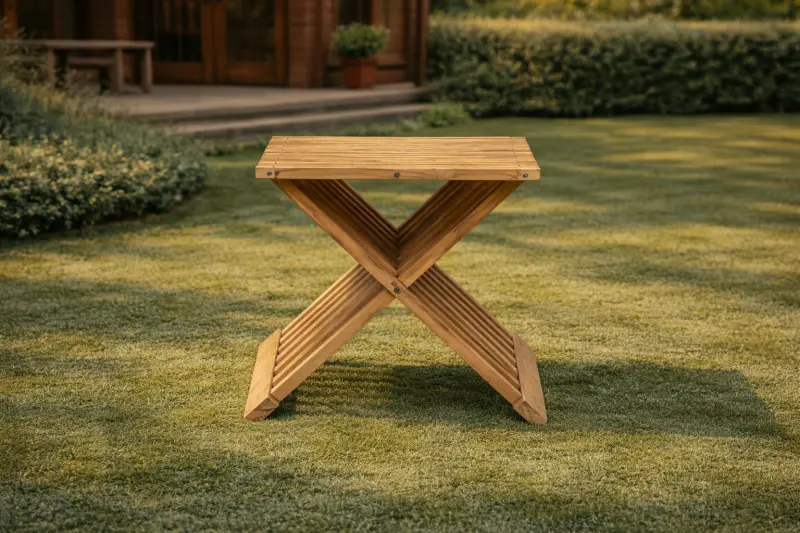 Klappbarer Beistelltisch - Hocker X