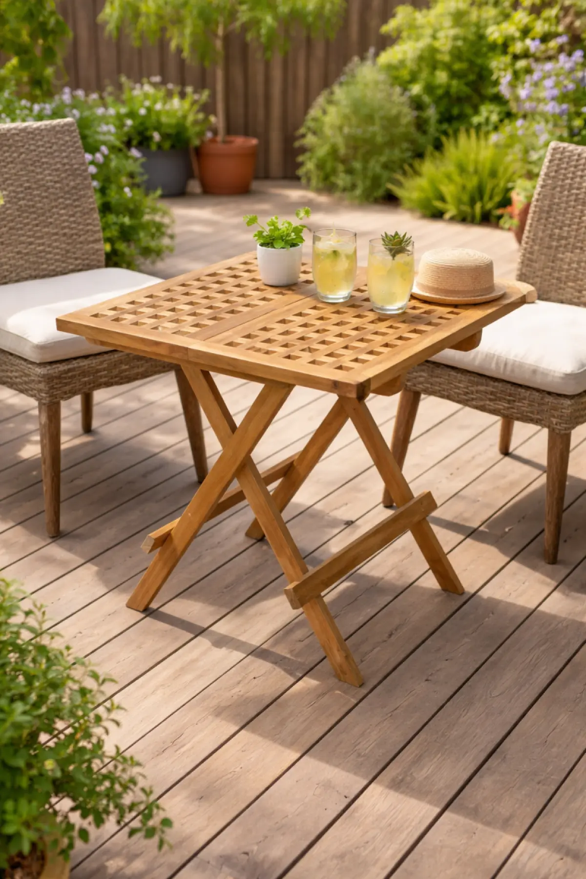 Klappbarer Beistelltisch Kare Rechteckig