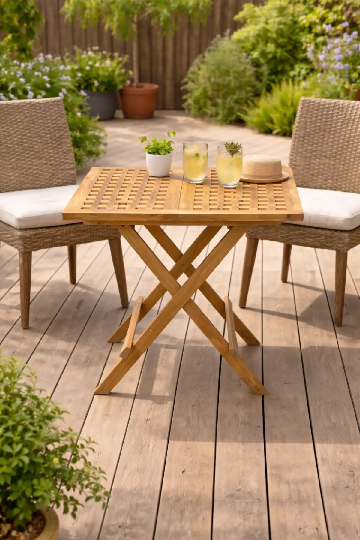 Klappbarer Beistelltisch Kare Rechteckig