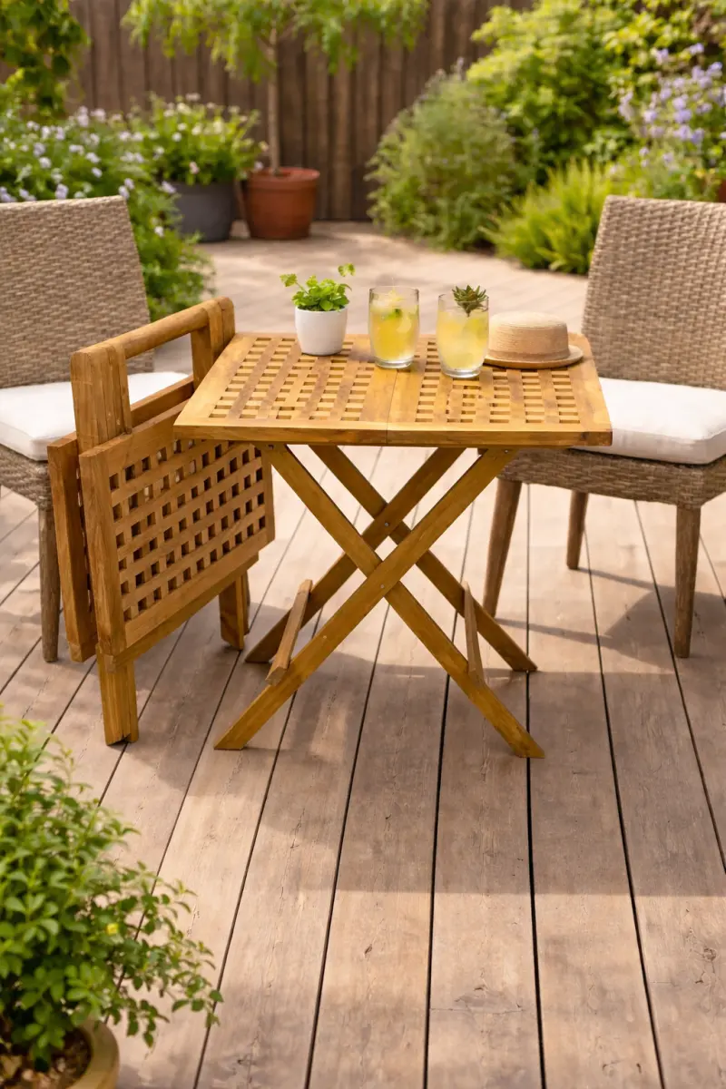 Klappbarer Beistelltisch Kare Rechteckig