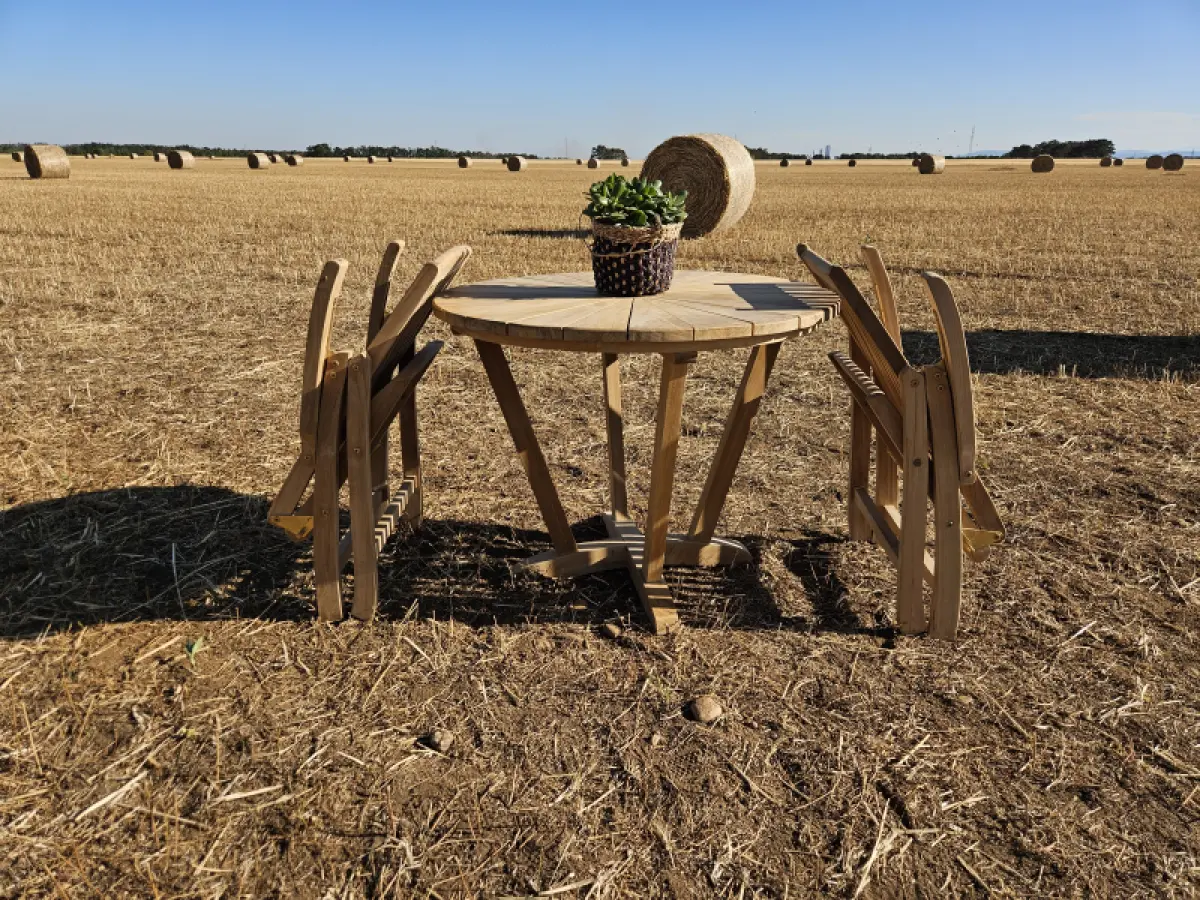 Klappbarer Gartenstuhl  aus Teakholz Hochlehner Loco