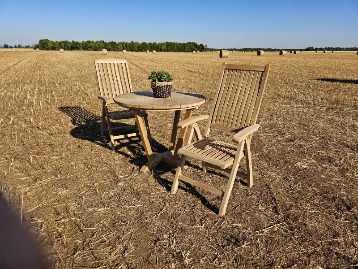 Klappbarer Gartenstuhl aus Teakholz Hochlehner Porto