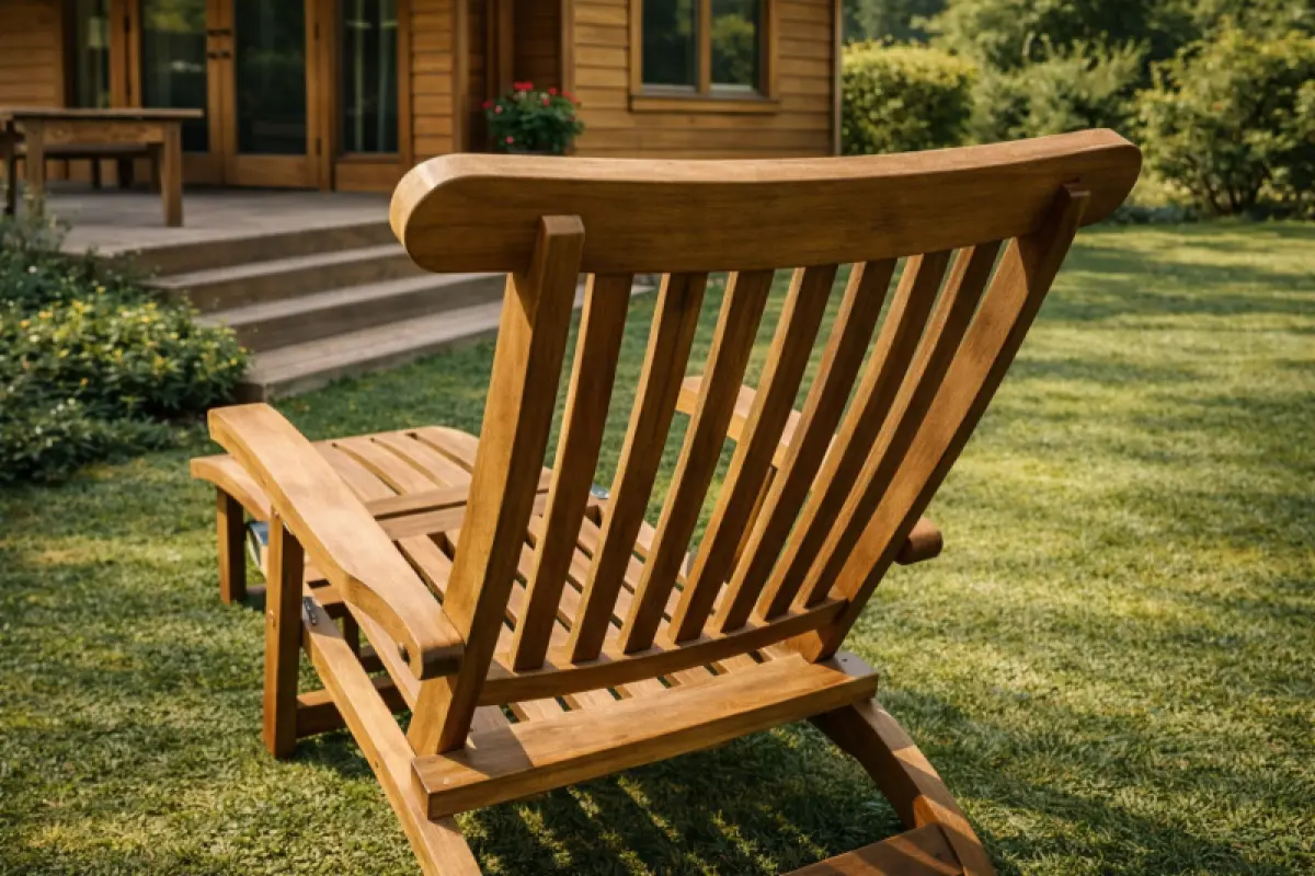 Klappbarer Liegestuhl  aus Teakholz Rossi
