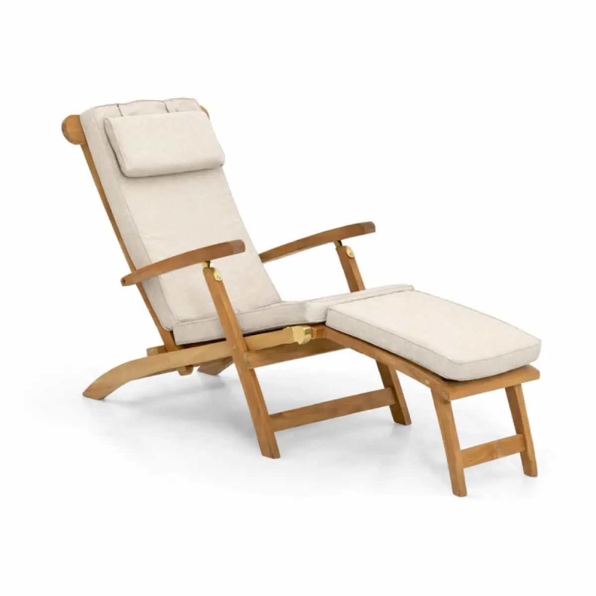 Klappbarer Liegestuhl  aus Teakholz Rossi