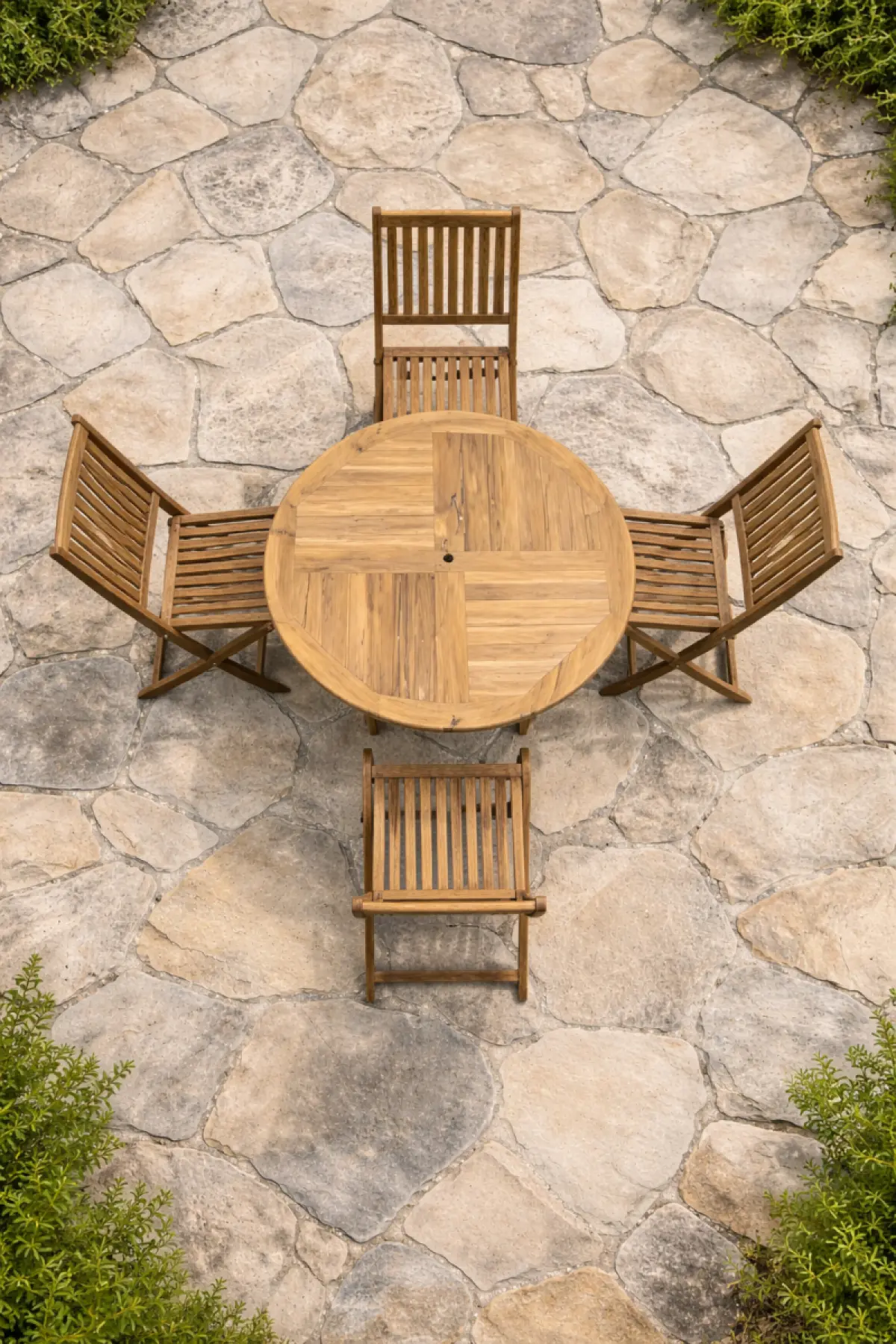 Klappbares rundes Garten-Set Pula