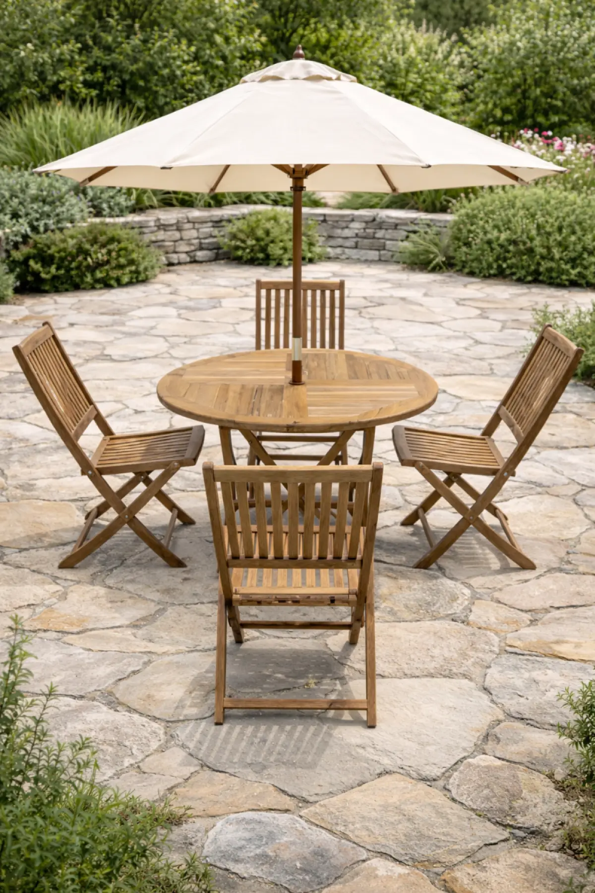 Klappbares rundes Garten-Set Pula