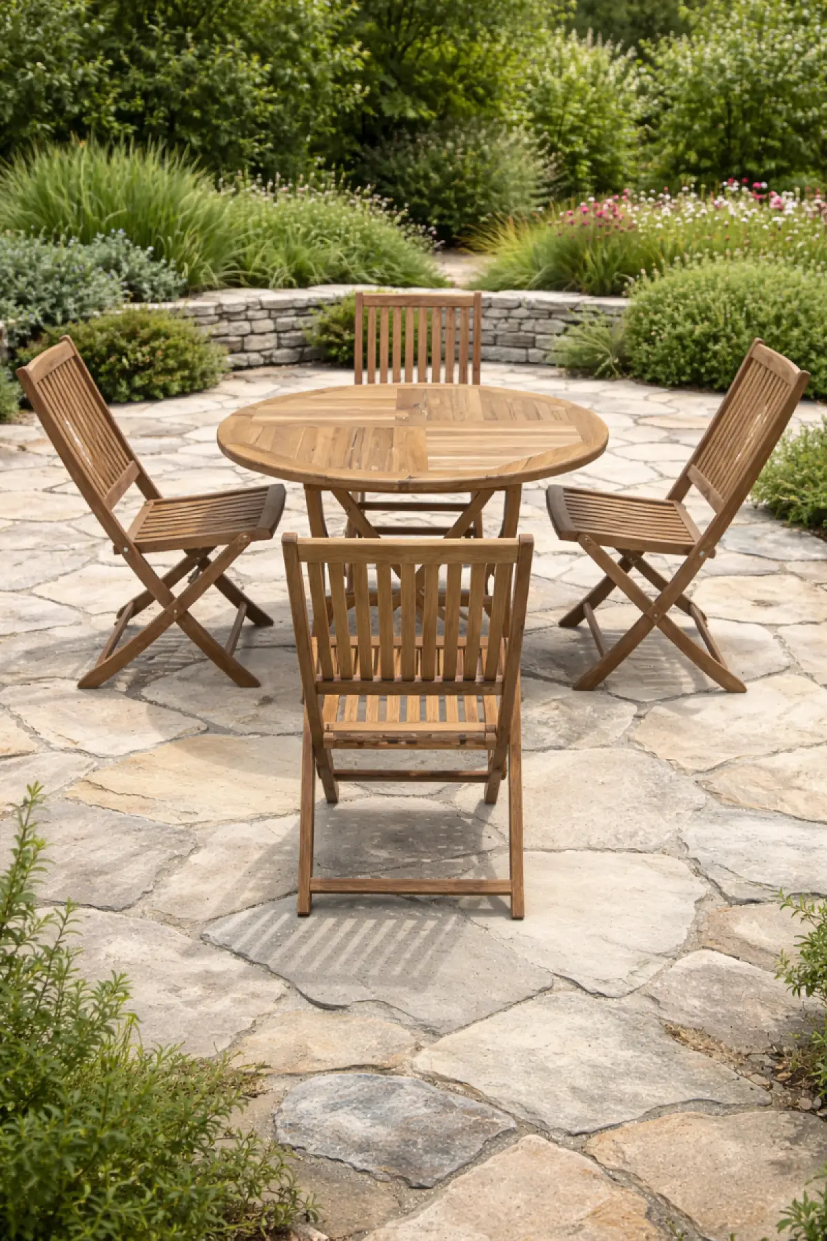 Klappbares rundes Garten-Set Pula